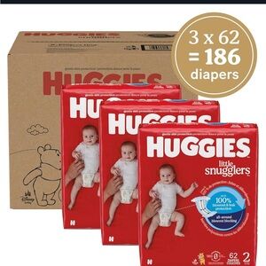 186 Huggies size 2 little snugglers